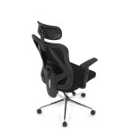 Kancelářská židle, houpací mechanismus, černá síťovina, KA-R216 BK