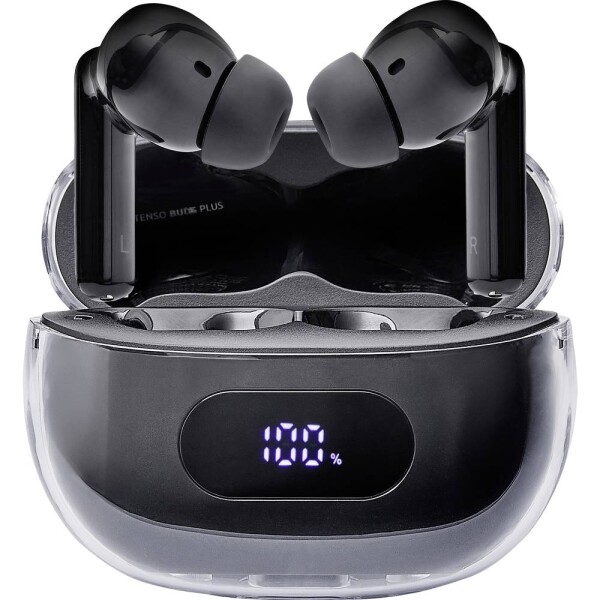 Intenso Buds Plus T310AE schwarz In Ear Headset Bluetooth® stereo černá Potlačení hluku Nabíjecí pouzdro, Indikátor nabití, dotykové ovládání mobil