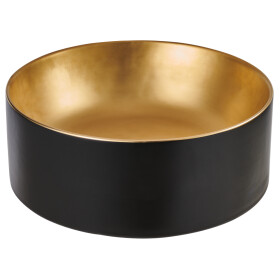 INVENA - Umyvadlo na desku KETO 42 cm, černá/zlatá CE-14-017-C