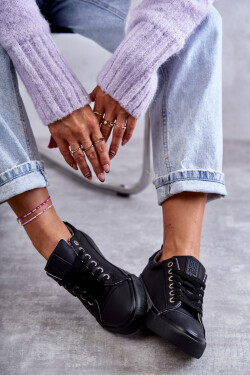 Dámské tenisky Kožené Big Star KK274006 Černá 37