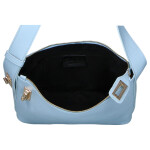 Módní kožená kabelka na rameno Lilie, modrá