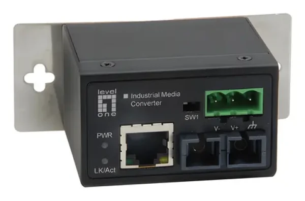 LevelOne IEC-4002 / Media konvertor / RJ45-ST / Multimode / Industrial / 1310nm / 2km (IEC-4002)