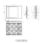 CERANO - Sprchová vanička obdélníková Lugo - SMC/minerální kompozit - bílá matná - 100x80x3 CER-666127