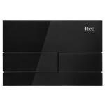 REA/S - Podomítkový WC systém K011A-Q + tlačítka T Black Glass KPL-E0051