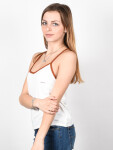 RVCA BLAZIN Vintage White dámská tílko - L