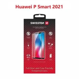 SWISSTEN FULL GLUE COLOR FRAME CASE FRIENDLY sklo pro HUAWEI P SMART 2021 černá (54501784)