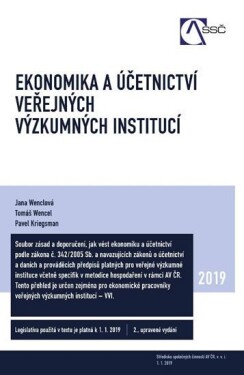 Ekonomika účetnictví veřejných výzkumných institucí Jana Wenclová