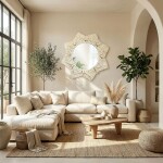 REA - Nástěnné zrcadlo Boho 53CM 322048 HOM-03004