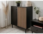 Úložná skříňka Monea 90 cm, černá/dub artisan