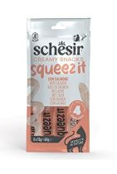Schesir Cat kapsa Squeez It Losos krém 4x15g