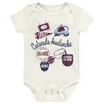 Outerstuff Dětské body Colorado Avalanche NHL Littlest Player 3Pk Creeper Se Velikost: Batole 3-6 Měsíců