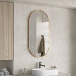 Erga Oval, oválné zrcadlo 50x100cm, zlatý rám, ERG-V01-OVAL-5010-GD