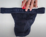 Pánská tanga Cornette High emotion 502 Tm. modrá M