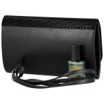 Módní dámská plesová kabelka Finella, černá lesk