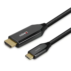 Lindy USB-C na HDMI 8K černá / Adaptérový kabel / 1 m / 8K 60Hz / HDR (43367)