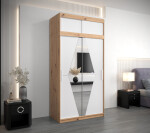 Šatní skříň Abi Bo s nástavcem Barva korpusu: Dub artisan, Rozměry: 250 cm, Dveře: Dub artisan