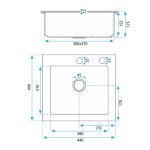 REA - Kuchyňský dřez WEST - černá žula dots ZLE-00115