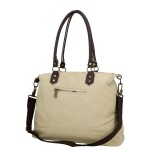 Trendy dámská textilní kabelka na rameno Petra, béžová