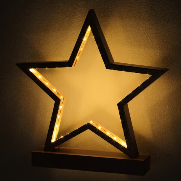 DBA LED Dřevěná Dekorace – Svítící Hvězda