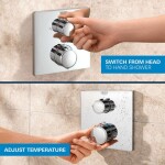 GROHE - Vitalio Comfort Sprchový set s termostatem pod omítku, 25x25 cm, 2 proudy, chrom 34882000