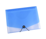 Organizér na dokumenty gumou A4 Opaline čirá-modrá