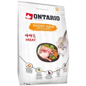 Ontario Cat Shorthair 2kg / Granule pro dospělé krátkosrsté kočky (213-10335)