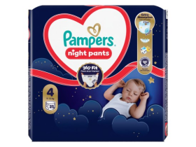 Pampers Pants Night, vel. 4, 25 ks