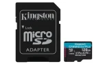 Kingston Canvas Go Plus microSDXC 128GB s adaptérem / UHS-I V30 / U3 / Class 10 / čtení: až 200MBs / zápis: až 160 MBs (SDCG4/128GB)