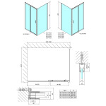 POLYSAN - EASY BLACK obdélníkový sprchový kout 1000x700, čiré sklo L/P varianta EL1015B-01