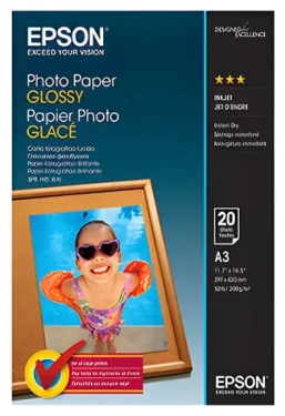 Epson A3 lesklý / Fotopapír / 200 g/m2 / 20 listů / pro Expression Photo XP-970, SureColor SC-P706, SC-T516 (C13S042536)