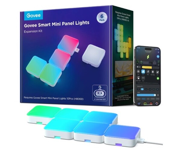 Govee Smart mini RGBIC panely - rozšíření 6ks