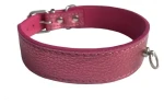 Huhubamboo Metal obojek růžový L / Obojek pro psy / 28 mm x 34-39 cm / Hovězí kůže (355467)