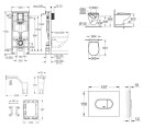 GROHE - Rapid SL Set předstěnové instalace, klozetu, sedátka SoftClose, tlačítka Arena Cosmopolitan a sady pro vhazování tablet, alpská bílá SANI11BB3147