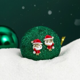 Vánoční náušnice Santa Claus, Zlatá