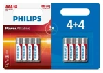 Philips LR03P8BP/10 / Baterie / AAA (LR03) / Alkalické / 4+4 ks (8712581644130)