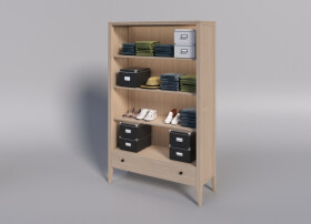 ARTEN (NANO Systems s.r.o.) Buková knihovna TALO-RT2 (Bezbarvý lak)