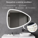 CERANO - Koupelnové LED zrcadlo Riflettore - 90x75 CER-429328