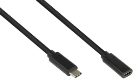 Good Connections USB-C - USB-C 0,5 m černá / Prodlužovací kabel / USB 3.2 Gen 2 / 10 Gbit/s / USB PD 100 W (2831-CV005S)