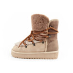 D.Franklin sněhule dámské zimní módní kožešinové zateplené hnědé béžové vysoké dámské 38