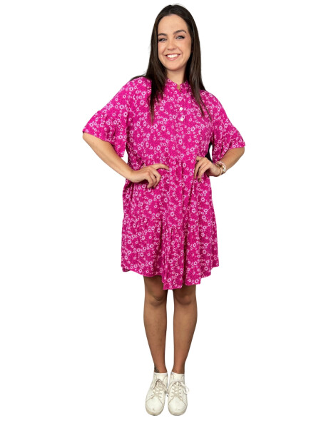 HOSH Košilové šaty Elira Velikost: UNI, Barva: Fuchsia