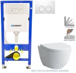 GEBERIT DuofixBasic s bílým tlačítkem DELTA21 + WC LAUFEN PRO RIMLESS + SEDÁTKO 458.103.00.1 21BI LP1