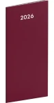 NOTIQUE Vreckový diár Vínový 2026 - plánovací mesačný / 8 x 18 cm (PGD-MESPL-35788-SK)