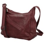 Trendy dámská koženková crossbody kabelka Riva, vínová