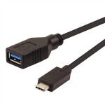 Delock USB 2.0 prodlužovací kabel plochý zahnutý [1x USB 2.0 zástrčka A - 1x USB 2.0 zásuvka A] 1.00 m černá oboustranně zapoji