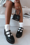 Dámské polobotky na platformě s pásky Černé Jesivelle 38