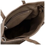 Stylová dámská koženková kabelka na rameno Indira, béžová