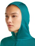 ICEBREAKER Wmns Mer 200 Realfleece Descender LS Zip H, Tidal Teal (vzorek) velikost: S