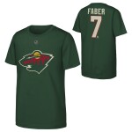 Outerstuff Dětské tričko Brock Faber #7 Minnesota Wild NHL Flat Name & Number Short Sleeve Cotton Velikost: Dětské M (136 – 152)