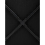 Židle jídelní, šedá látka cowboy, nohy černý kov