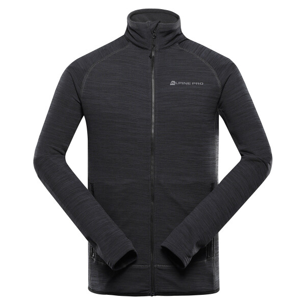 Pánská rychleschnoucí mikina s cool-dry ALPINE PRO ONNEC black Velikost: XXL